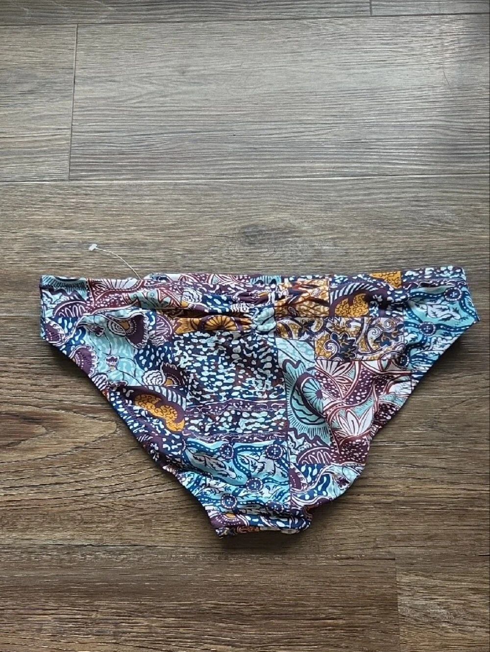 Nwot Bar III Blue Floral Print Bikini Bottom Size Medium